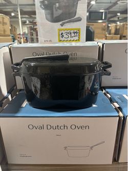 Kook Oval 3.4QT Dutch Oven Black