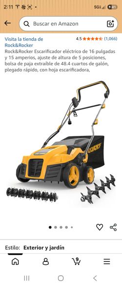 Rock&Rocker 16-Inch Electric Dethatcher and Scarifier