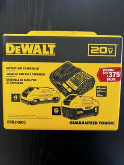 Dewalt 20v 6.0Ah and 4.0Ah Battery and Charger Starter Kit