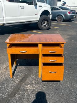 Real Wood Old School Desk -$25