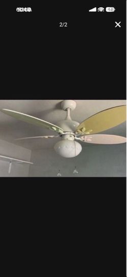 White Ceiling Fan with Light Kit
