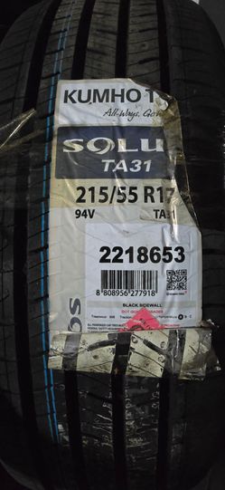 New Kumho Solus Tires 215/55 R17