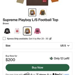 Supreme Playboy L/S Football Top