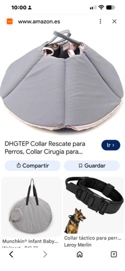 Collar de cono suave para perro, cono de espuma para que los perros dejen de lamer después de la cirugía, cono de dona no inflable para perros (gris, 