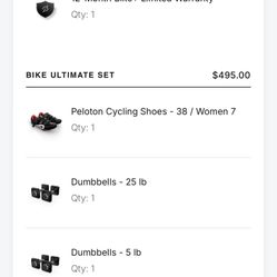 Peloton Bike + & weights and Matt