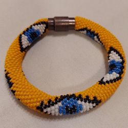 BRAIDED CUF MAGNETIC CLASP BRACELET 