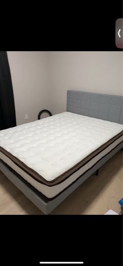 Queen bed and bedroom frame