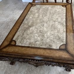 Luxury Traditional Marble Top Coffee Table 