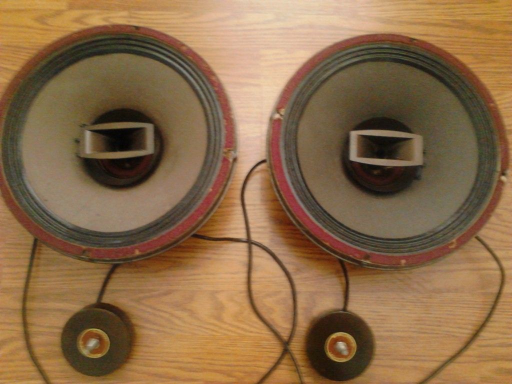 Vintage audio speakers-Lafayette 12 inch drivers with brilliance tuners