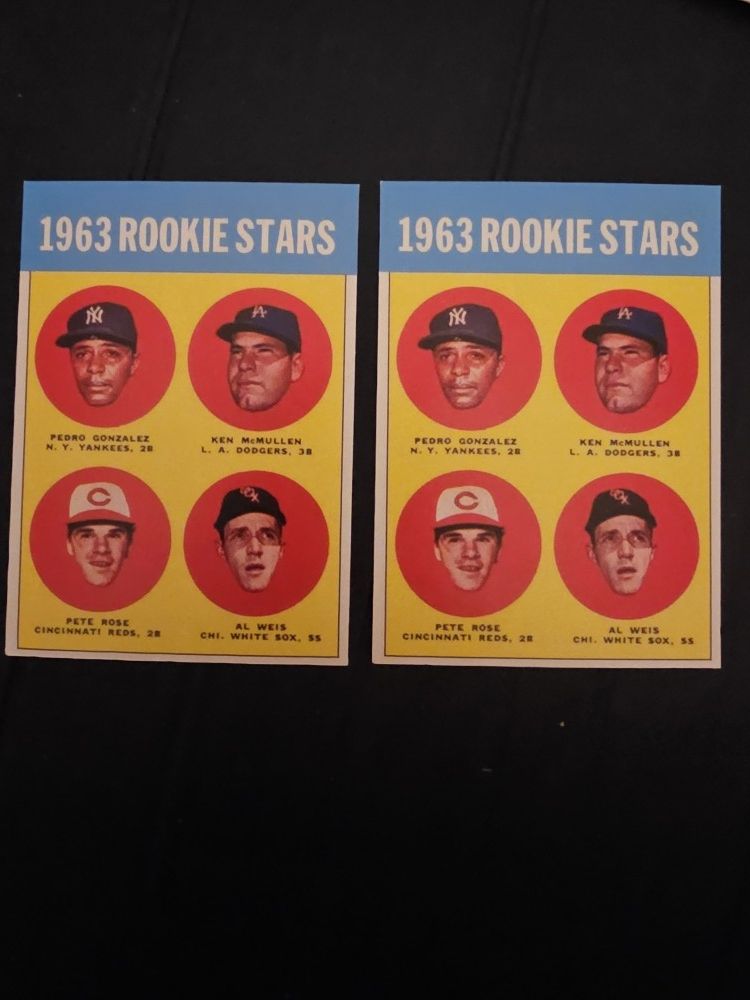 2 1963 Topps Rookies Pete Rose