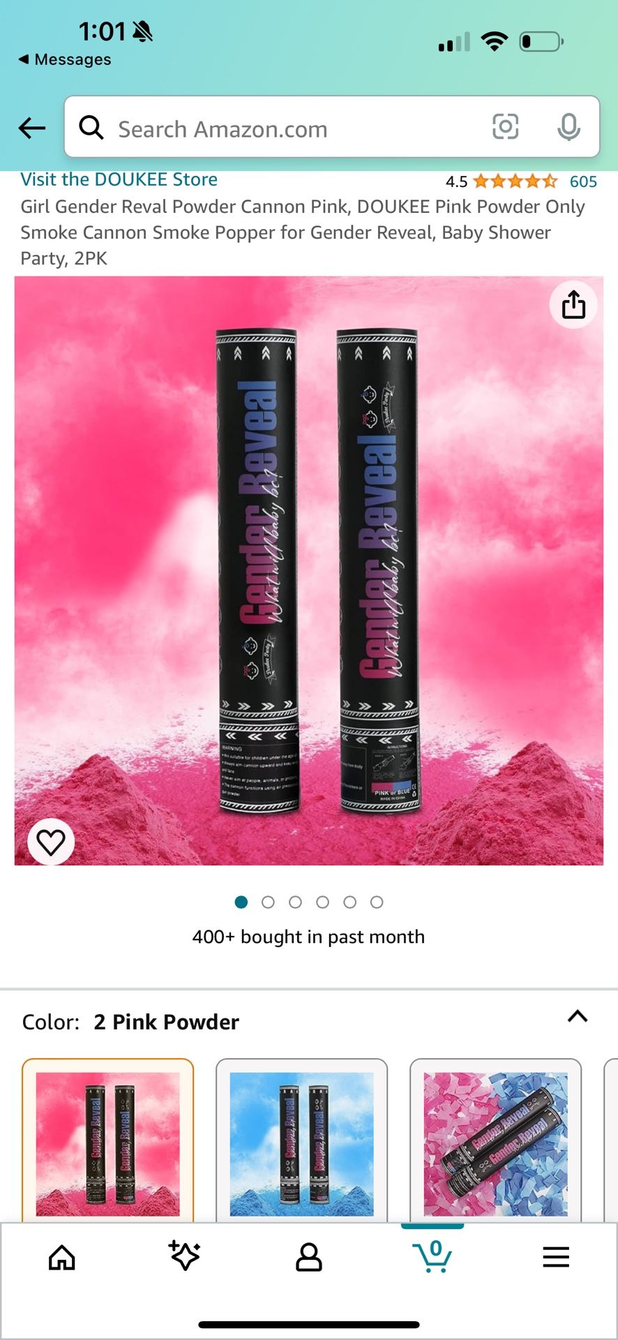 Gender Reveal Powder Cannon: Pink