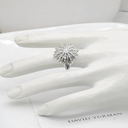 David Yurman Sterling Silver Starburst Ring Sz 6.5 