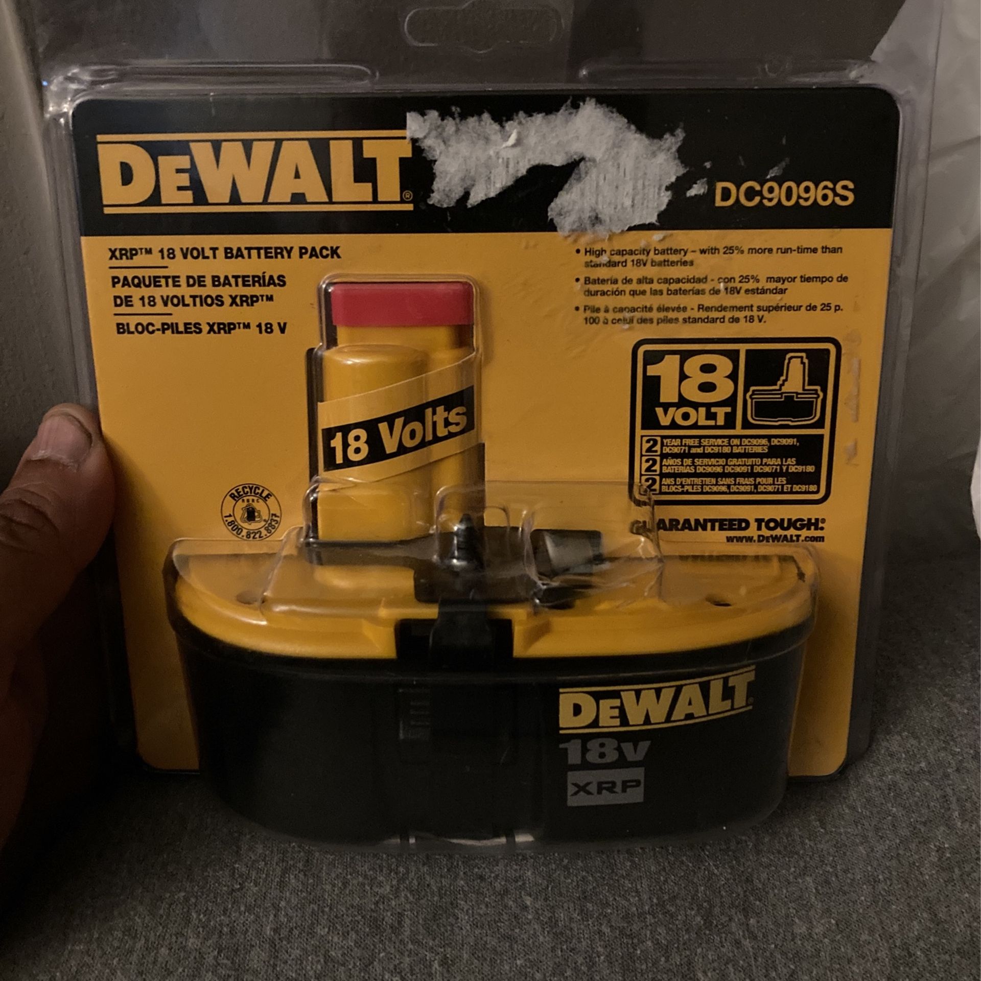 De Walt Xrp 18 Volt Battery Pack