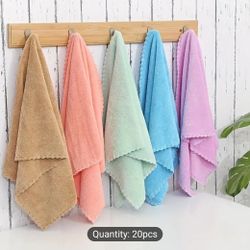 🆕️20 PIECE SOFT CORAL FLEECE RAGS. 