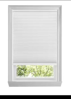 Shadow White Cordless Blackout Cellular Shades for Windows - 31.5 in. W x 48 in. L