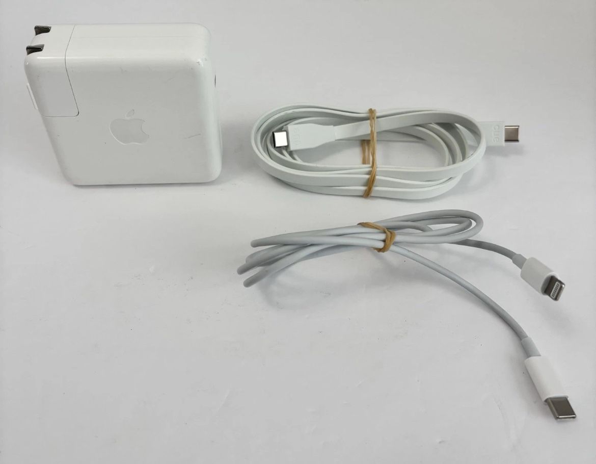 Apple 61W USB C Type C Power Adapter For MacBook PRO 13" OEM Charging Cable