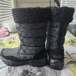 Black Coach Snow Boots 6M