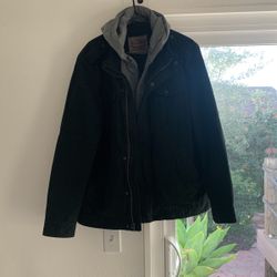 New Black Men’s Jacket Large Levi 