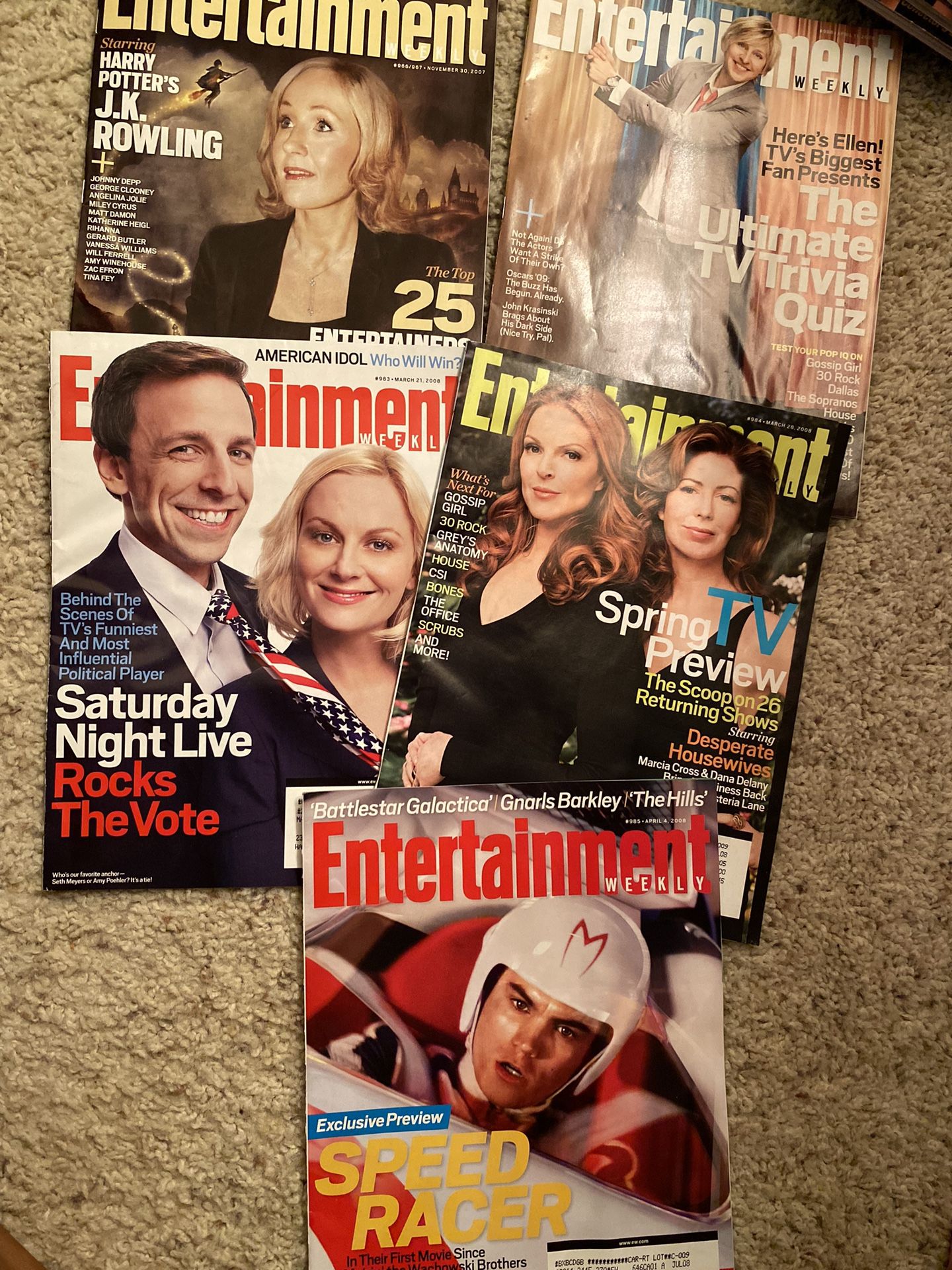 Entertainment Weekly Magazine Collection 2007 2008