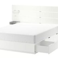 Queen bed frame with 6 drawers and headbiard