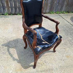 Vintage French Provencial Arm Chair.  Project Piece / Repair.  I Live By Harlem And Devon 