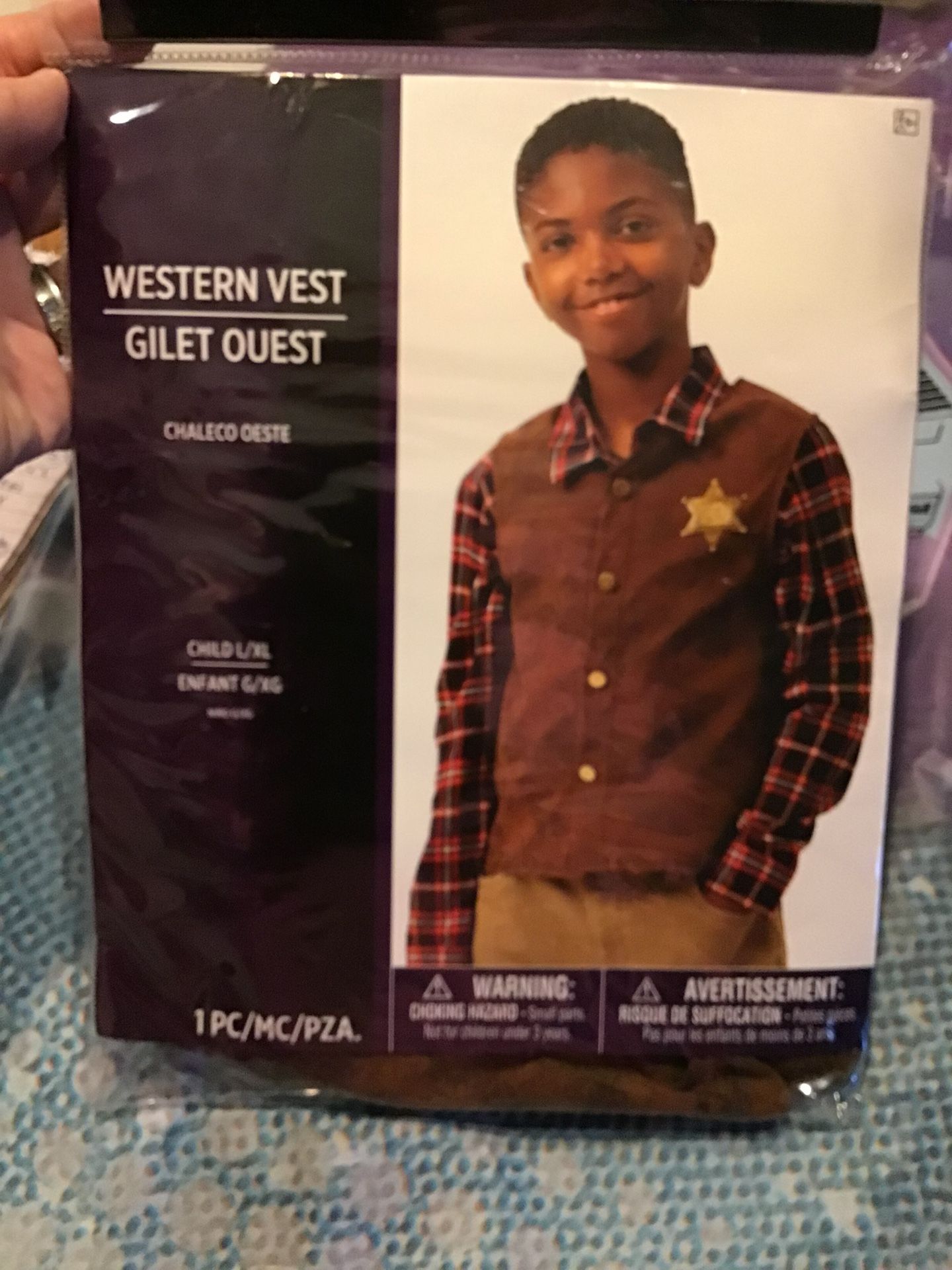 Western Vest Costume Child Size L/XL-NEW