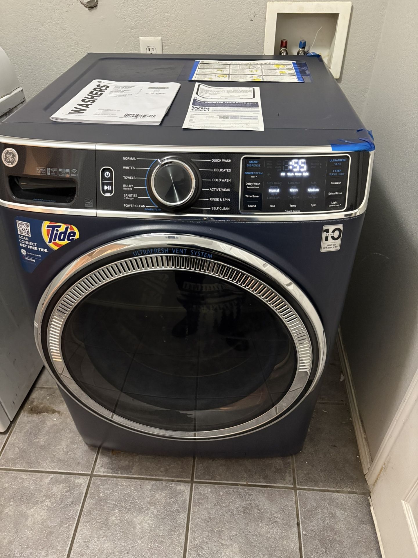 GE GFW550SPRRS 28 Inch Smart Front Load Washer