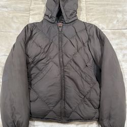 Eddie Bauer Down SKYLINER Model Women's LARGE Goose Down Quilted Jacket