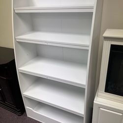 White Wooden Bookshelf 