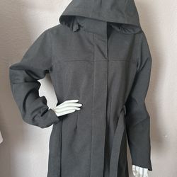 The North Face Women's Gray Hooded Coat size L