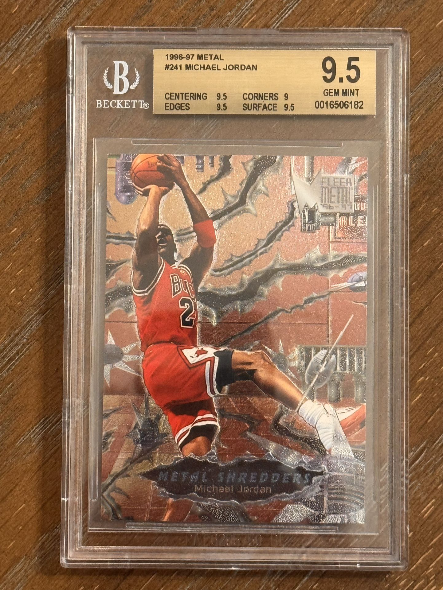 1996-97 Michael Jordan Fleer Metal #241 BGS 8.5 Metal Shredders