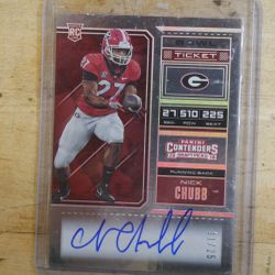 NICK CHUBB PANINI 2018 NO.112 CARD SIGNED . MINT CONDITION. 