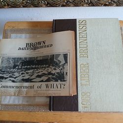 1968 Liber Brunensis Brown University Yearbook & 1968 Brown Daily Herald Newspaper