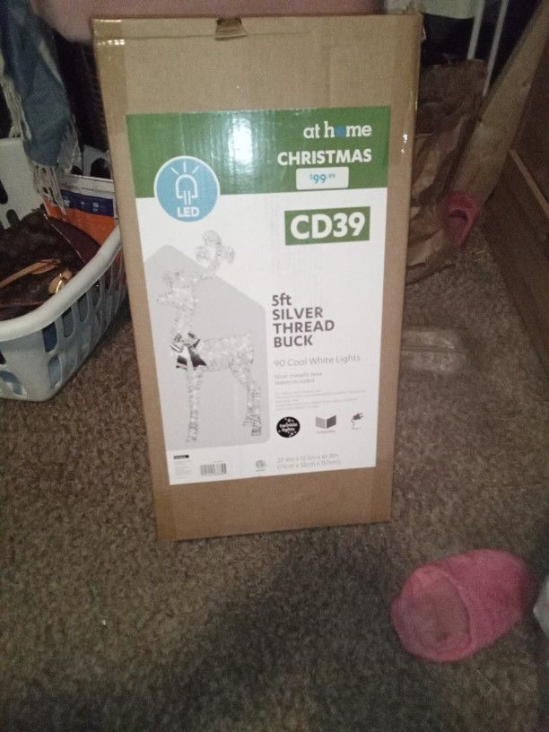 Brand New Never Open Outdoor And Indoor Christmas Decorations 5FT Silver Thread Buck Asking $70 OBO