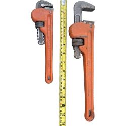 2 Buck Bros Pipe Wrenches 18 & 14 Inches Heavy Duty