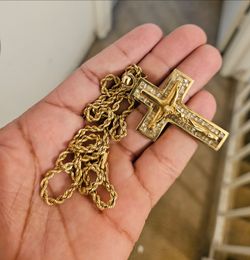 Gold Jesus Cross Necklace