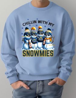   LA CHARGERS FOOTBALL SWEATERSHIRT CHILLIN WITH MY SNOWMIES SWEATERSHIRT AND TEE-SHIRTS 