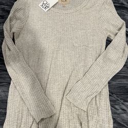 Chaser waffle knit top Size m Grey Long sleeve top By chaser