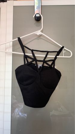 Black Criss Cross top