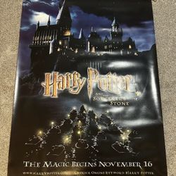 Harry Potter and the Sorcerer’s Stone Giant Movie Theater Poster Sign Mylar Display 2001