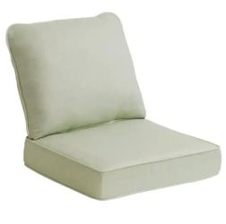 CushionGuard Deep Seat Universal Outdoor Lounge Chair Cushion~Green Clay~24" W x 24" D~Hampton Bay