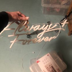Always and forever light up sign