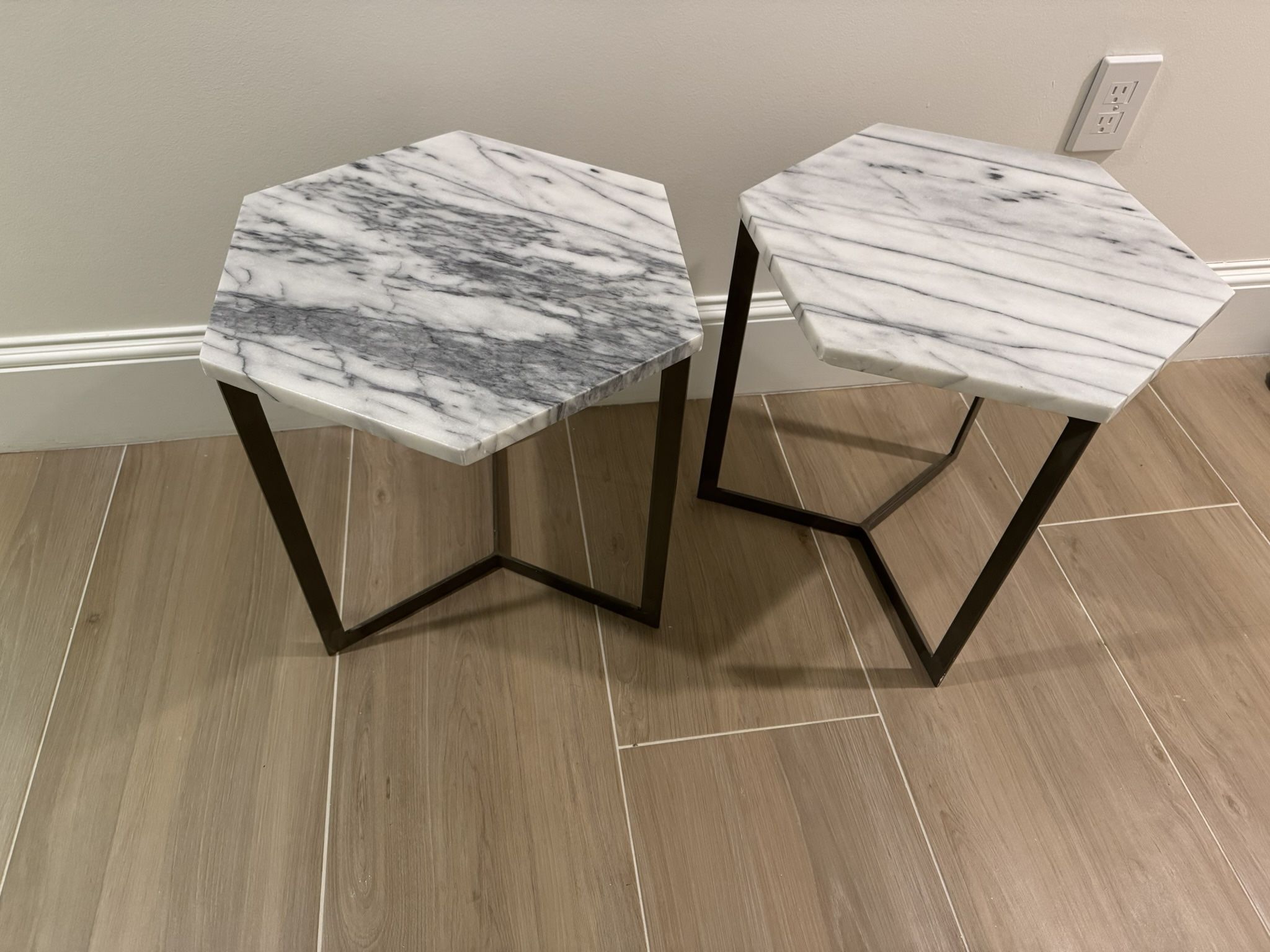 Marble Side Table, Hexagon, West Elm