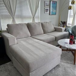 Living Spaces Sofa W/ Reversible Chaise 