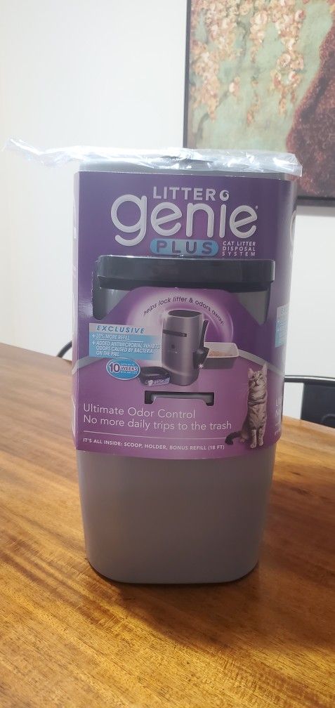 Litter Genie PLUS Silver Cat Litter Disposal System 