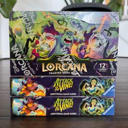 Disney Lorcana Attack Of The Vine! Booster Box & Trove (READ DESCRIPTION)