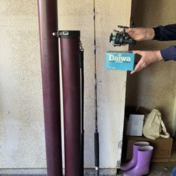 Fishing Rod , Reel, And Case