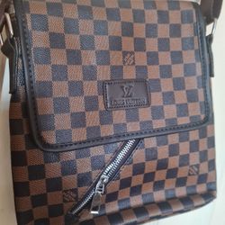 DESIGNER BROWN CHECKERS UNISEX CROSSBODY