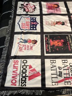 Custom cancer blanket / throw 20 panel 20 different images