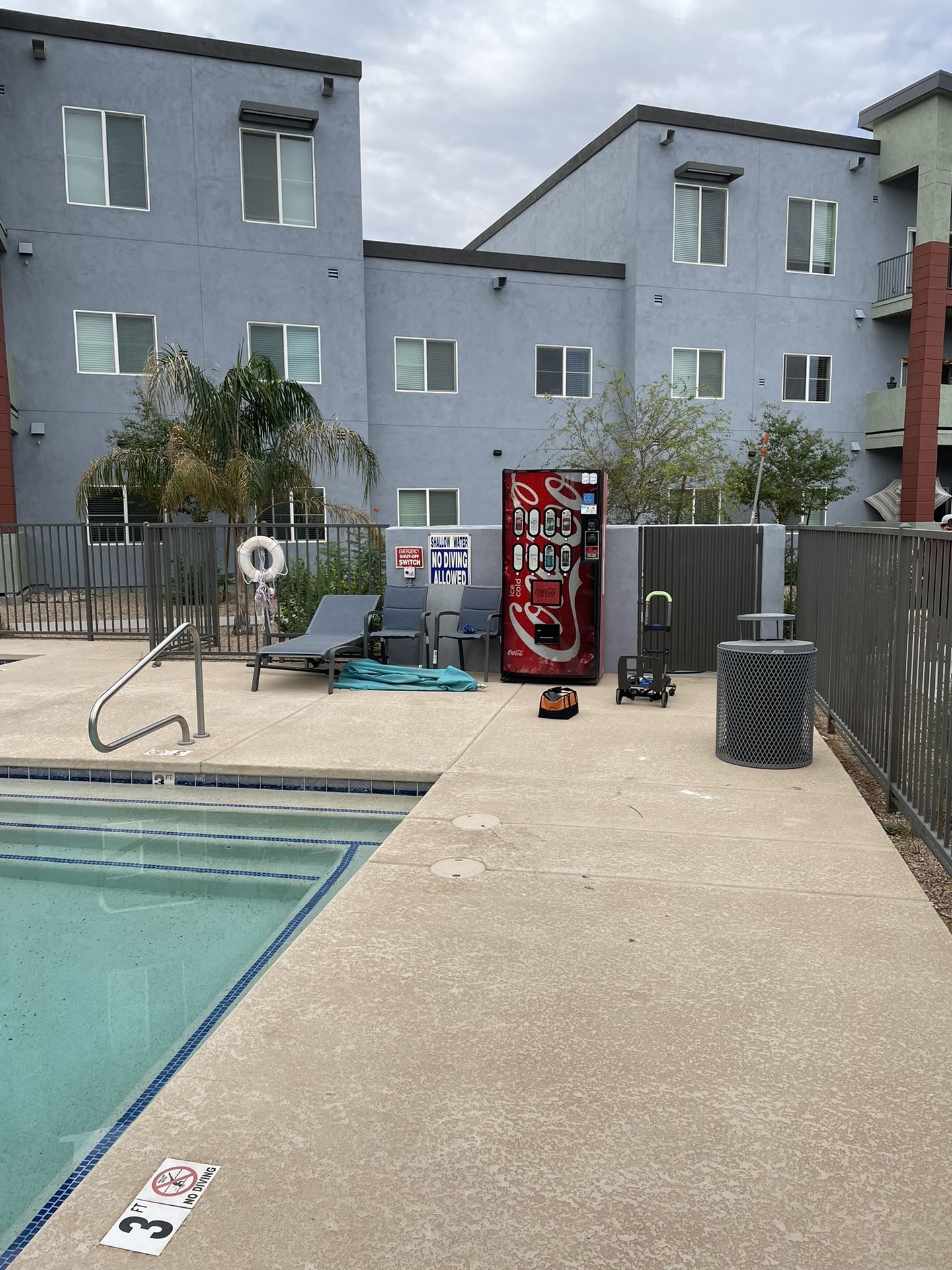 Vending Machines In Location At Busy Apartment Complex Near Pool for